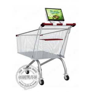 China 12.1 Inch Supermarket Shopping Trolley Bus Digital Signage Advertising Rechargeable Battery supplier