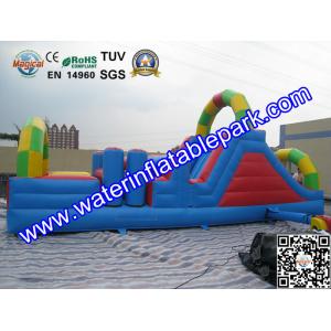 China 0.55mm PVC Tarpaulin Inflatable Obstacle Course Rental Waterproof And Fireproof supplier