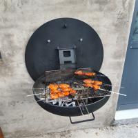 China Burning Wood Corten Steel Outdoor Barbecue Bbq Grills Heavy Duty on sale