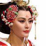 Realistic Female Character Lifelike Full Size Ancient Emperor Wu Ze Tian Wax Statues