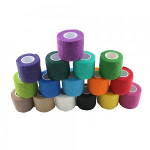 China Self Adhesive Cohesive Wrap Bandage Tape Flexible Self Adherent Wrap Tape supplier