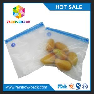 China food grade resealable  20X22cm 22x25cm 27X35cm smell proof vacuum sealed zipper bag with valve  and double zipper supplier