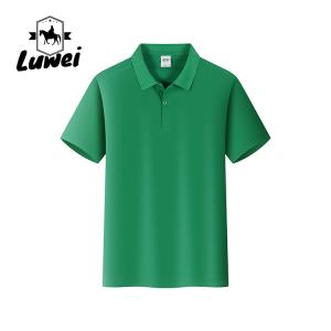 Business Casual Short Sleeve Polo Shirts Embroidered Anti Wrinkle