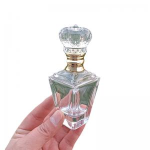 China Customs Luxury Fancy Design Perfume Glass Bottle 55ml With Pump Cap Sprayer ​ supplier