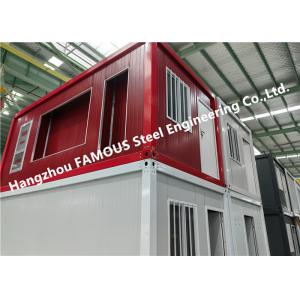 Customized Flat Pack Prefab Container House Rock Wall Panel Easy Installation