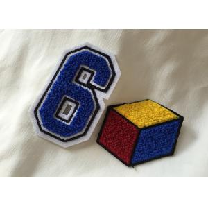 Personalized Embroidered Number Patches , Iron On Embroidered Letter Patches