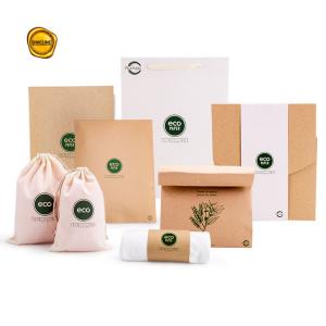 Custom Eco Bamboo Paper Bag Sugar Cane Paper Bag Eco Friendly Shopping Bag