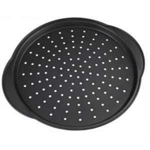 China Eco-Friendly 100% Food Grade 13 inch Non-stick Round Grill pan with Handle with holes supplier