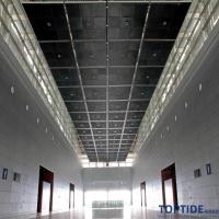 China Moisture Resistant Metal Pan Drop Ceiling Tiles Black Steel Wire Mesh 2 x 2 Ceiling Design Idea on sale