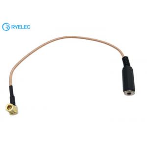 China Female Aux 3.5mm AUX Audio Stereo Jack To Right Angle SMB Female Connector Cable supplier