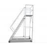 China Multi Functional Rolling Warehouse Ladders On Wheels / Rolling Step Ladder Safety wholesale