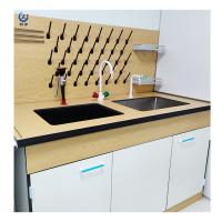 China Chemical Resistant Lab Wall Bench Length 750mm With Phenolic Resin Table Top on sale