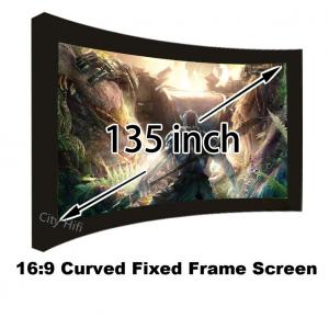 Home Theater Curved Screen 135 Inch 16:9 Format DIY Wall Mounted Projector Screen
