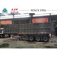 China Heavy Duty Semi Dump Trailers , Tri Axle Tipping Trailer With Hvya Lifting on sale
