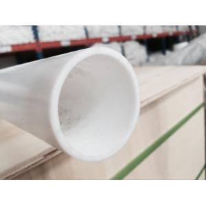 Industrial Grade White Moulded PTFE Tube / 100% Virgin PTFE Pipe Smooth Surface