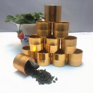 10ml Golden Round Recyclable Aluminum Cans 47*48mm Tea Packaging