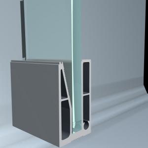 U Channel Base for Frameless Glass Balustrade on Balcony Deck Suit 10-13mm Glass