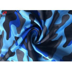 Camouflage Printing Single Jersey Fabric Polyester Spandex Fabric For T - Shirt