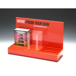 Fashion  Retail Display Brochure Name Card Holder  Red Acrylic 460*200*280  mm