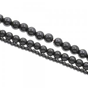 Bijoux magnétiques noirs naturels d'hématite, type permanent de bijoux magnétiques de collier