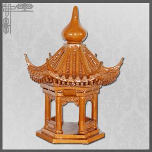 Glazed Small Pavilion Chinese Roof Ornaments For Malaysia Temple Customization