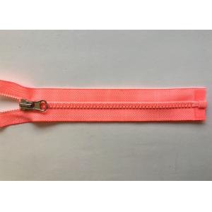 China Personality Teeth Replacement Coat Zippers , Open End Invisible Zipper With Plastic Teeth For Dress supplier