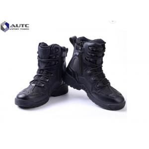 China Men Outdoor Hunting Shoes Military Boots Genuine Leather Waterproof Winter Tactical Army Boots supplier