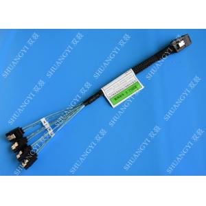 30 AWG Mini SAS Serial Attached SCSI Cable , 36P SFF 8087 To SATA Breakout Cable With Latch