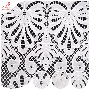 Embroidery African Lace Fabric Milk Silk Cord Guipure Lace Fabric Water Soluble Lace Fabrics