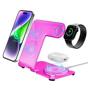 China 9V-2A (QC Or PD) Input Compact Wireless Charger With And Type-C Port Conversion Efficiency Normal Charging ≥ 70% wholesale