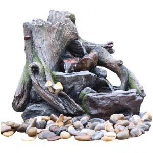 China OEM Acceptable Rock Water Fountains In Fiberglass / Resin Material wholesale