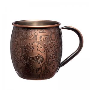 18 Oz Hammered Copper Mugs 304 Stainless Steel Corrosion Resistant