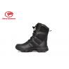 Black Mens Lace Up Genuine Leather Military Boots Water Resistant Fashion