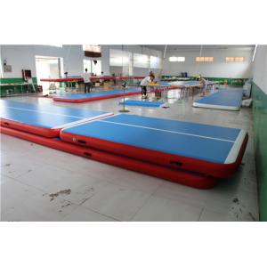 China Blue TopInflatable Air Tumble Track For Gym Cheerleading 20cm Height supplier