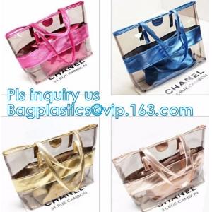 Shinning PVC Metal Chain Girls Fashion Mini Handbags, Fashionable Women PVC tote bags jelly candy handbag, tote shopper