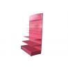 China Pink Color Wall Along Store Display Shelving , Metal Slatwall Display Units Easy Assembly wholesale