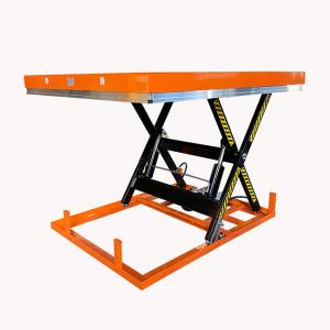 China Rated lifting capacity 1000kg Electric Single scissor Hydraulic Scissor Lift Tables Max height 990mm supplier