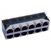 China LPJE309XCNL Stacked RJ45 12 Port RJ45 Port 2x6 Configuration Female Jack SS-73100-008 on sale