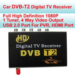 China 1080P Video Play External Car Digital TV Receiver , DVB T2 Mobile Digital TV Receiver For Car supplier