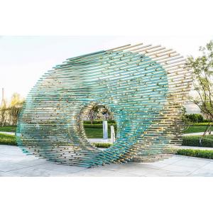 Metal Ring Stainless Steel Sculptures Abstract Modern Customized For Garden