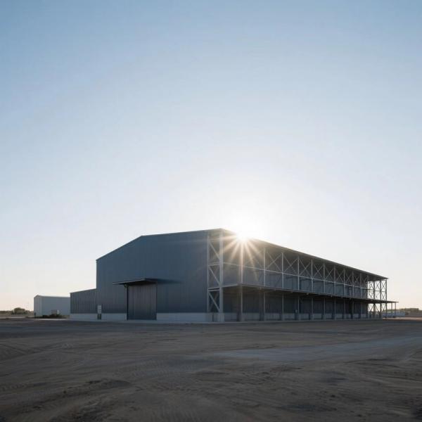 Steel Structure Warehouse Building with Thermal Insulation and Aluminum Windows