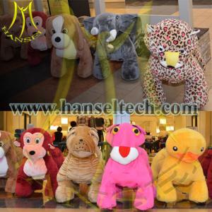 Hansel Hot in Shopping Mall Kids Coin Operated Game Machine Motorized Animal Ride On Furry Animal