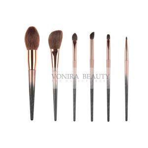 Colorful Must Have Natural Hair Makeup Brushes Collection 6 Pcs