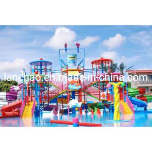 China Colorful Large Water Park Equipment Fiberglass Water Play House supplier