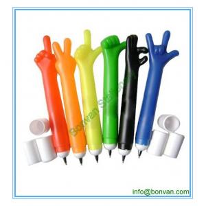 finger plastic pen, promotional finger shape ball pen
