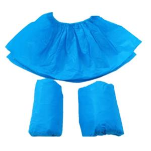 China Blue Hospital Lightweight Non Slip Disposable Shoes Cover 20GSM Film For Indoors supplier