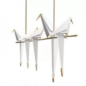 Brass Branch Drum Shade Chandelier , Metal Showroom Art Deco Ceiling Lamp 