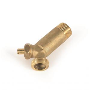 3/4" NPT Brass Water Heater Drain Valve , 2.5" Long Garden Hose Splitter