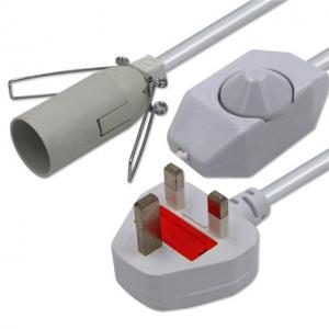Salt Lamp Holder E27 Electric Power Cord With 6ft H03VVH2-F 0.75mm/2C UK 3pin Plug
