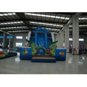 Funny Sea Theme Giant Inflatable Water Slide , Kids Inflatable Water Slide 11 X 5.5 X 7m
